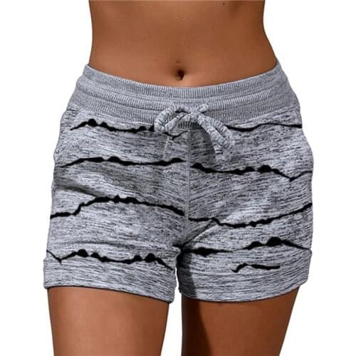 Women High Waist 2021 New Shorts Summer Shorts Beach Fashion Casual Shorts Striped Quick Drying Drawstring Pockets Sport Shorts