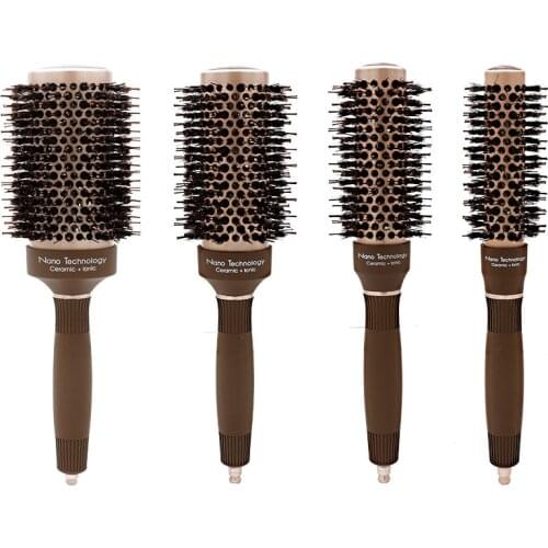 WomenS Special Modeling Roller Comb Ceramic Ion Round Barrel Comb Bristles Scalp Massage Comb Tangled Hairbrush Hairdress Tool