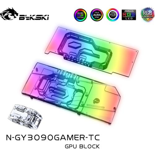Bykski Water Block use for GPU Block Galay RTX3090/3080 Gamer OC/ RTX 3090/3080 Boomstar OC/ Backplane water Cooling GPU Card