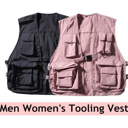 Military Fan Tactical Vest Men Womens Loose Cargo Jacket Vests Hiking Travel Camping Outdoor Waistcoat Multi Pocket Fishing Vest