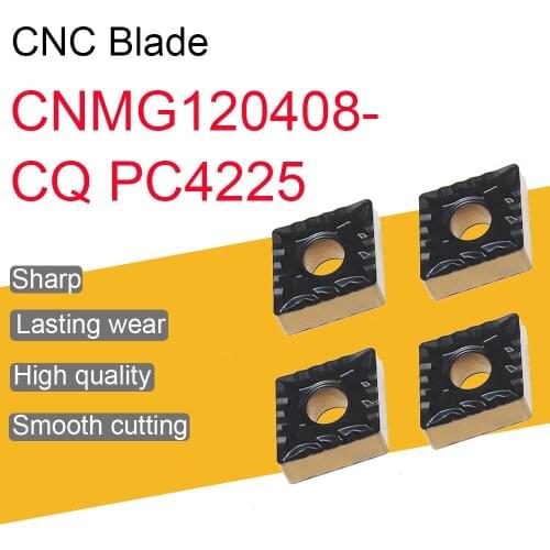 10PCS CNMG120408-CQ PC4225 Carbide Inserts CNC External Turning High Quality CNMG12 Blade Metal Lathe Cutting Tools