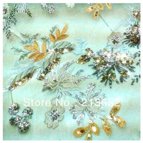 10 cm sample flocking real sequins dress charmeuse window curtain fabric wed flowers switzerland voile lace