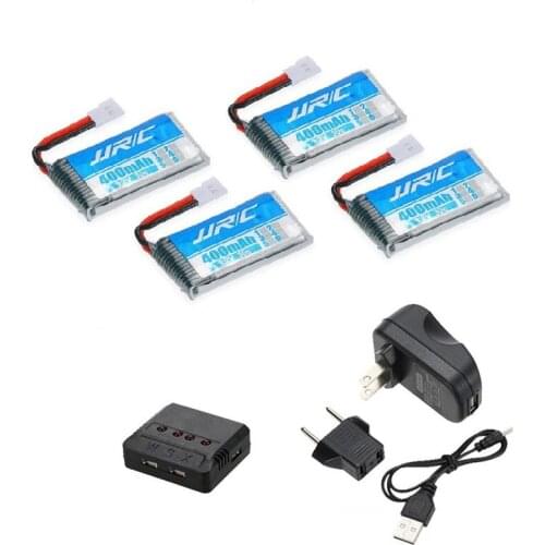 4PCS* 3.7V 400mah Battery + Charger Set for JJRC H31 RC Quadcopter Spare Parts Accessories H31-011