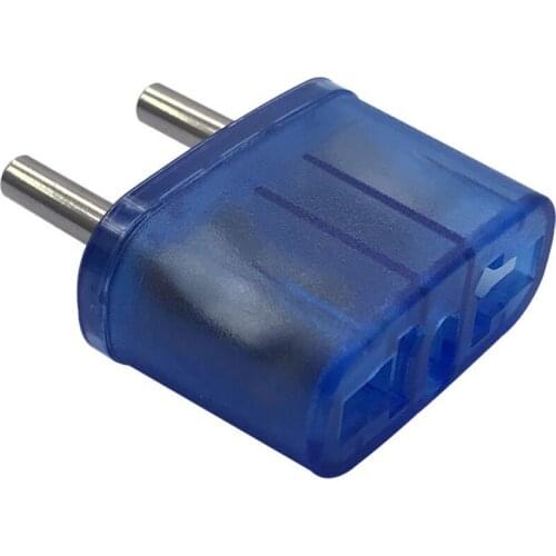 5PCS Blue copper CE Italy Japan Kr Us AU to EU mini travel plug euro germany franch electrical ac convert power adapter plug 10A