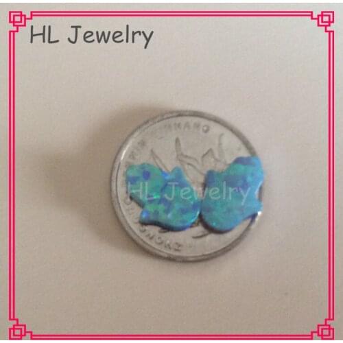 50PCS/Lot 8*10MM OP06 Azure Blue Color Hamsa Hand Opal Baby Blue Small Fatima Hamsa Opal