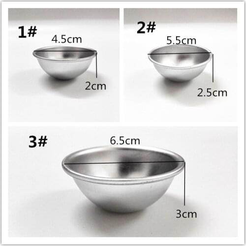 500pcs Durable 3D Aluminum Alloy Sphere Bath Bomb Cake Mold Pan Tin Baking Pastry Bakeware Decorating Mould