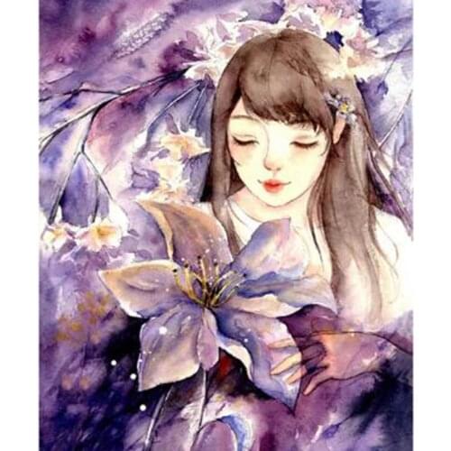 5D DIY Diamond Painting Square Round Diamond Figure Painting Illustration Picture Embroidery Cross Stitch Home Decoration WG2795