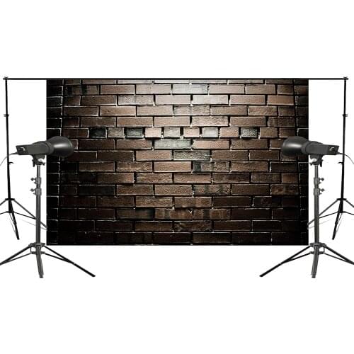 5x7ft Retro Nostalgia Brightly Black Brick Wall Photography background Abstract Art Backdrop Photo Video Studio Background Props
