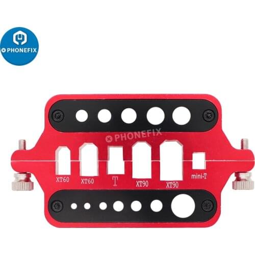Aluminum Mini Red Soldering Jig RC Tool Holder RC Model Car Drone Boat Welding Tool for XT60/90 Deans Banana Plug Connector