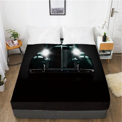 Car Elastic fitted sheet bed sheet With An Elastic Band 150x200/180/200/160x200 Mattress Cover Bed cover 1pc green