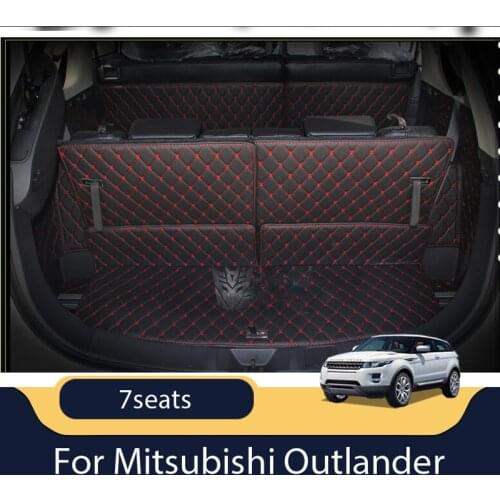 Car Custom Special Trunk Mats For Mitsubishi Outlander 7seats Durable Waterproof Carpets For Outlander 7 Seats Lagguge Pad