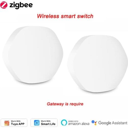 Tuya Zigbee Wireless Smart Switch Sound And Light Alarm Linkage APP Smart Life Smart Home Control Work With Alexa Google Home
