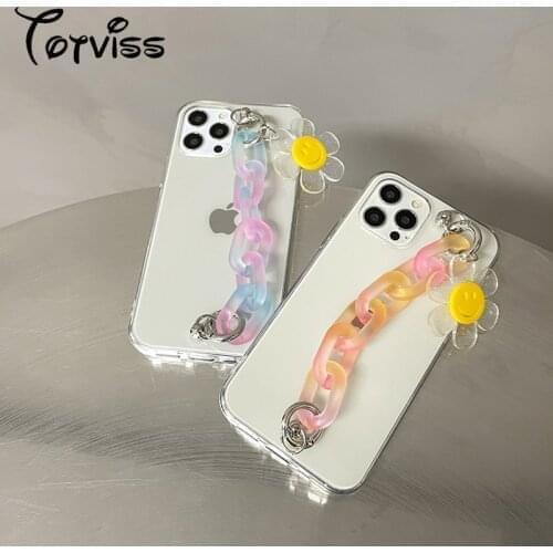 Case For Samsung Galaxy A51 A30S A20 A10 M30 M20 A71 A80 A70 A60 A50 A40 A30 A10S A20S 3D Sunflower Crystal Bracelet Cover