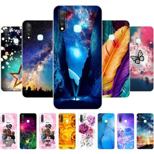 For Vivo Y19 Case 6.53'' Soft TPU Silicon Cover For Vivo Y19 Y 19 VivoY19 Case Phone Back Protective Bumper Shell Bag Starry sky