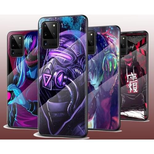 Tempered Glass Cover Face mask style future For Samsung Galaxy S21 Ultra Plus 5G M51 M31 M21 Phone Case