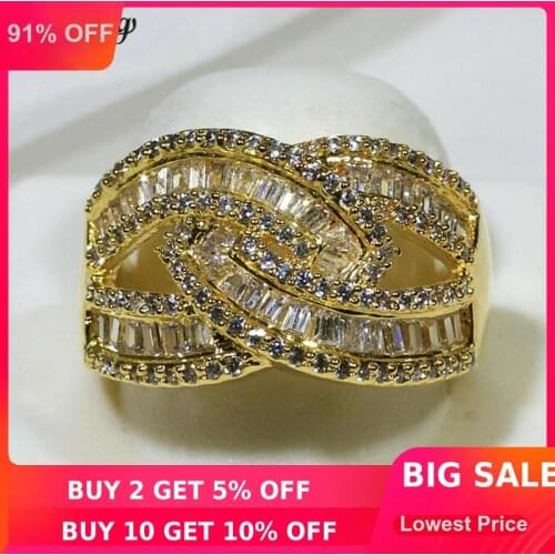 Choucong Handmade Cross Ring T shape 5A Zircon Cz 925 Sterling silver Engagement Wedding Band Rings for women Fashion Jewelry