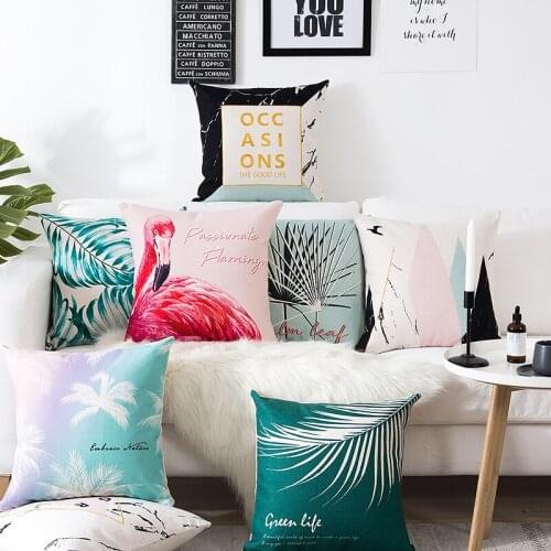Decorative cushion cover/Ins Modern Marble Simple cotton pillow/Wholesale and retail cushions/Marine style waist