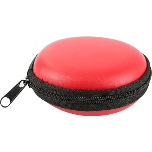 Earphone Holder Case Storage Portable Case For Headphones Zippered Round Storage Hard Bag Headset Box For Memory Card USB Cable