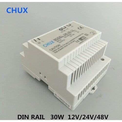 5v 12v 24v 30w Switching Power Supply Din Rail Type DR30W Single Output AC to DC For Industry LED Strip Power Supplies