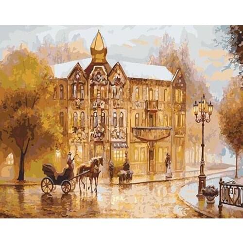 GATYZTORY Paint By Numbers For Adults Children Castle Picture DIY HandPainted Oil Painting Unique Gift Home Decor Accessories