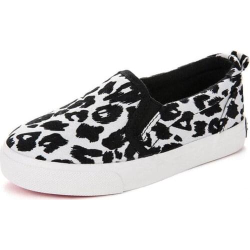 New Children Canvas Shoes For Baby Boys Girls Fashion Leopard Print Comfortable Casual Shoes For Kids Sneakers Student Flat Shoe