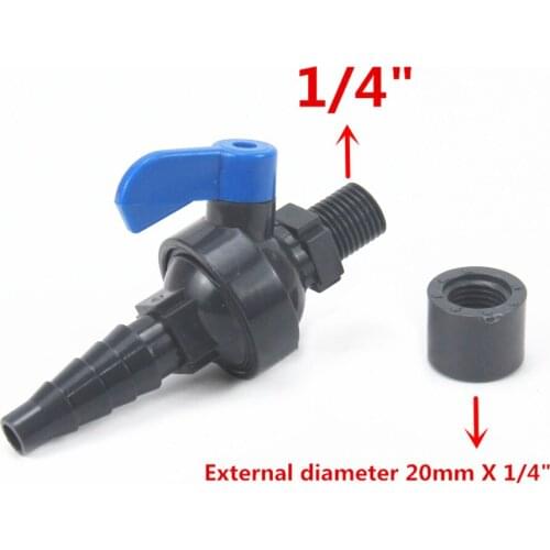 1/4" UPVC Sampling Valve Pagoda Joint Hose Aquarium Irrigation Industrial Water Treatment Laboratory Water Intake Valve