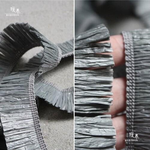 Raffia Grass Lace Trim Gray Tassels Pleats DIY Patchwork Hat Rope Party Decor Dress Hem Designer Materials
