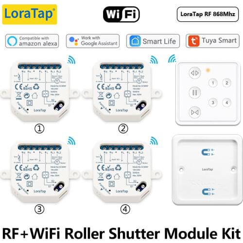 Tuya Smart Life RF WiFi Blinds Roller Shutter Curtain Switch Relay Module Multi Channel Remote Voice Control Google Home Alexa