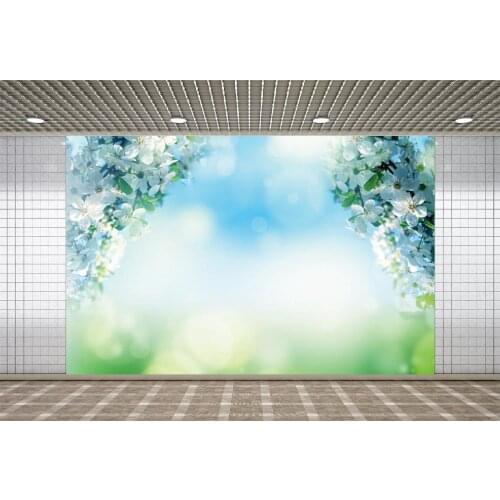 Lyavshi Spring Flowers Bud Easter Bunny Eggs Dessert Candy Wood Board Party Baby Photo Background Photography Backdrops