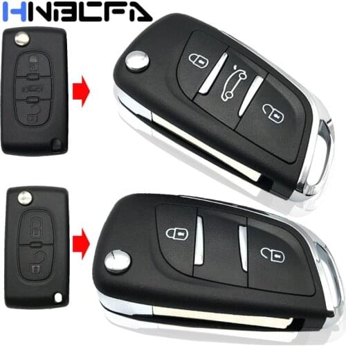 Modified Flip Car key shell Case For Peugeot 307 308 306 207 407 607 Citroen C2 C4 C5 C8 Berlingo Picasso VA2/HU83 CE0523/CE0536