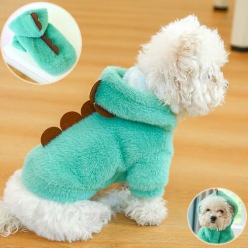 Cartoon Dog Hoodies Winter Pet Coat Outfit Warm Dog Clothes Garment Puppy Costume Yorkshire maltese Pomeranian Poodle Clothing