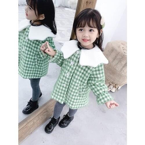 New baby wool coat girl autumn winter coat
