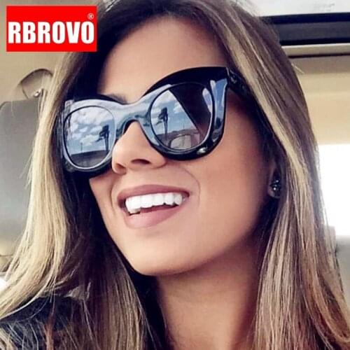 RBROVO Oversized Cat Eye Sunglasses Women Designer Luxury Man/Women Glasses Vintage Eyeglasses Women Cateye Gafas De Sol Mujer