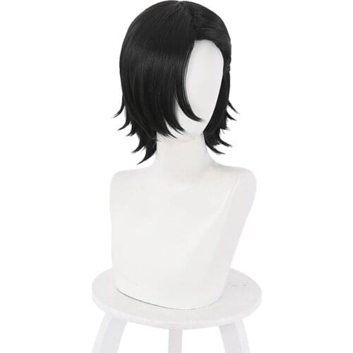 Yoshino Junpei Cosplay Wigs Anime Jujutsu Kaisen Black Heat Resistant Synthetic Hair Wig Pelucas