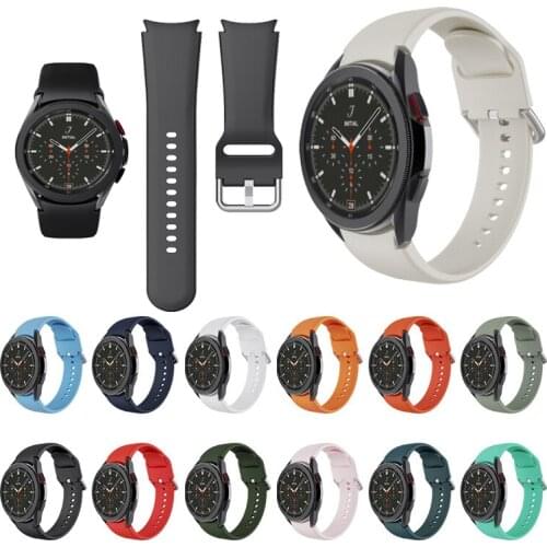 Strap For Samsung Galaxy Watch 4 classic 46mm 42mm/Watch 4 44mm 40mm Smartwatch Silicone Curved End Sport Bracelet Watchband