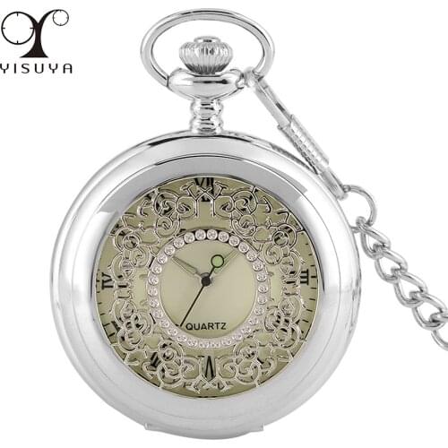 Luminous Hands Hollow Pattern Quartz Pocket Watch Vintage Fashion Men Women Necklace Pendant Clock Gifts Antique Accessory Clock