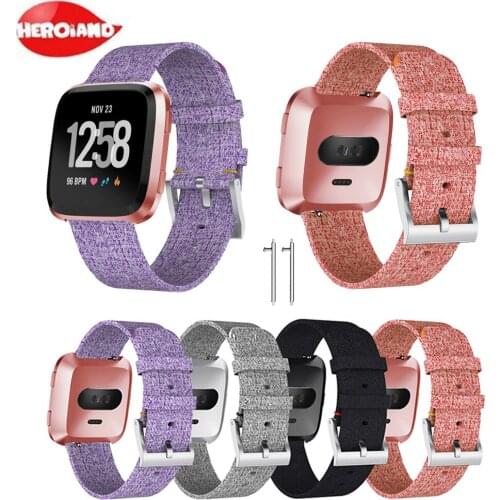 Canvas strap for Fitbit Versa 2 Band Replacement Stable Watch Strap For Fitbit Versa /Vesa Lite Wristband smart Watch bracelet