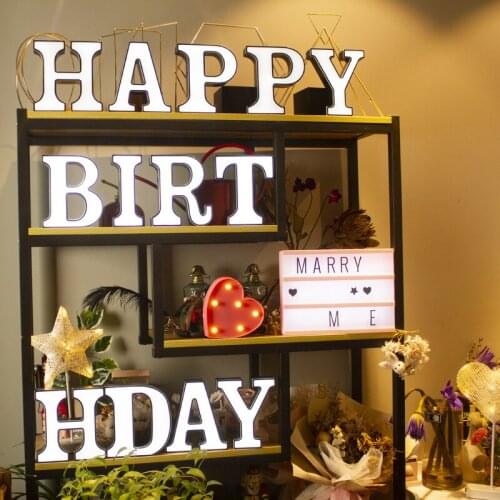 Home Decoration Letter 26 English Letter Lamp LED Decor Lamp Night Light Birthday Gift Proposal Confession Prop Letter