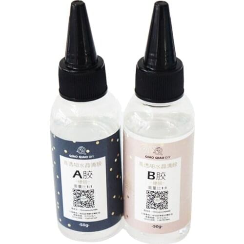Ultra-transparent AB Crystal Glue Two Component Epoxy Resin Sealant Quick Drying 1:1/3:1