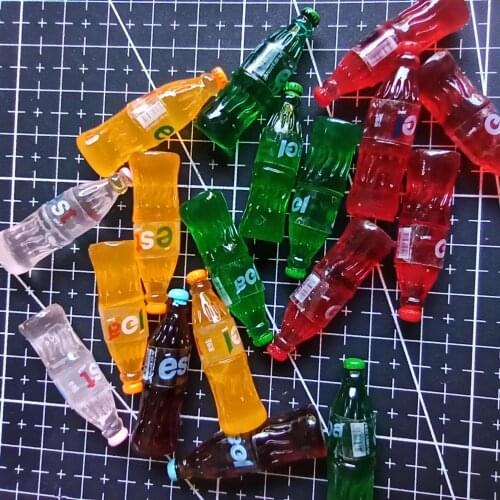 1pcs/lot resin solid Simulation fruit soda drink bottle 33mm Cabochons Hair Bow Center Card Frame Making Craft DIY