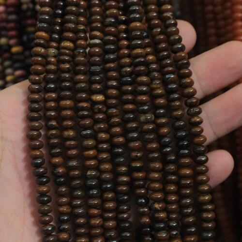 4x6mm rondelle iron tiger eye beads natural stone beads DIY spacer beads for jewelry making strand 15" wholesale