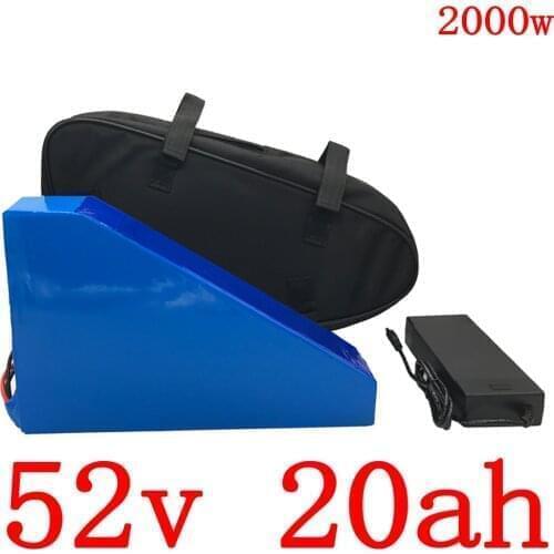 52V 20AH Electric Bike Battery 52V 20AH Lithium Battery 48V 51.8V 20AH Scooter Ebike Battery Pack for48V 1000W 1500W 2000W Motor