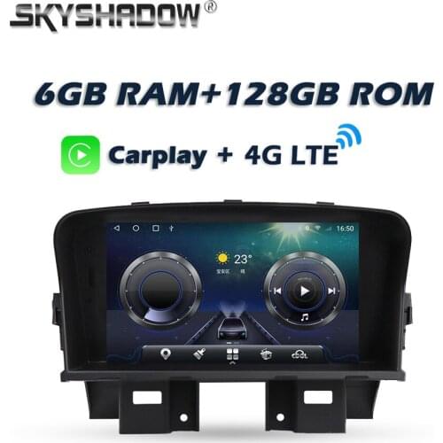 Carplay DSP IPS Car multimedia DVD Player Android 10.0 6GB +128GB GPS WIFI Bluetooth 5.0 RDS Radio For Chevrolet CRUZE 2008-2012