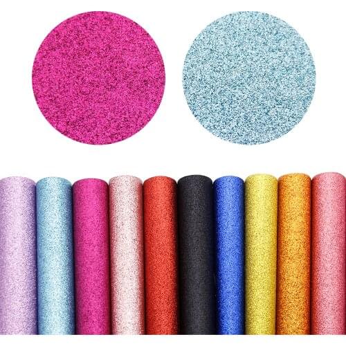 David accessories 20*33cm Fine Glitter Faux Synthetic Leather Fabric For Bows Accessories, DIY Handbag Shoes Material, 1Yc6072