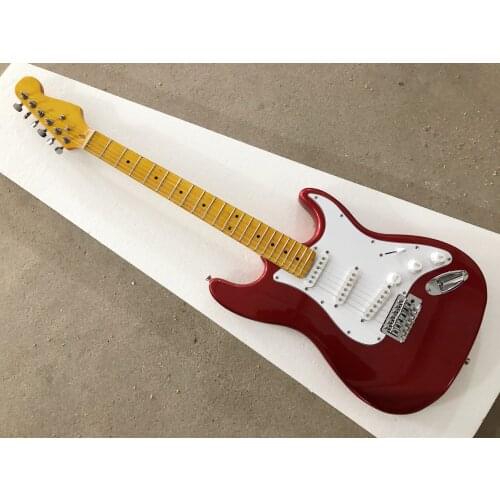 Electric guitar / metal red / high quality / guitar in China / free shipping