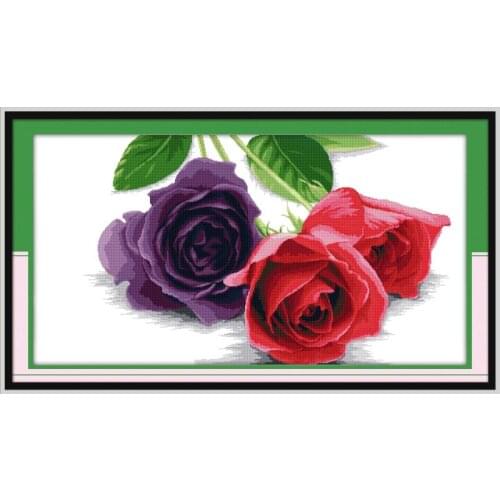 Joy Sunday Deep Love DIY Cross Stitch Kits Embroidery Needlework 11&14CT DMC Cross Stitch on Canvas Chinese Embroidery Sets