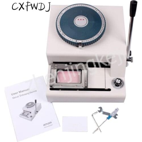 JX-68C Manual PVC Card Embossing Machine Membership Card Coder One Card Coder Card Convex Code Machine JX-68A