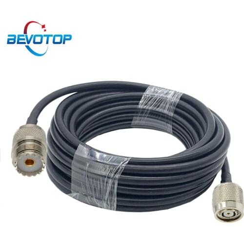 UHF Female SO239 Jack to RP TNC Male Adapter Cable RG58 Pigtail Extension Cord Jumper for CB Radio Ham Radio FM Transmitter
