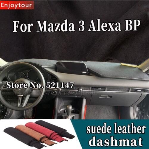 For Mazda3 Mazda 3 Alexa BP 2019 2020 2021 2022 Suede Leather Dashmat Dashboard Cover Dash Mat Car-styling Accessories
