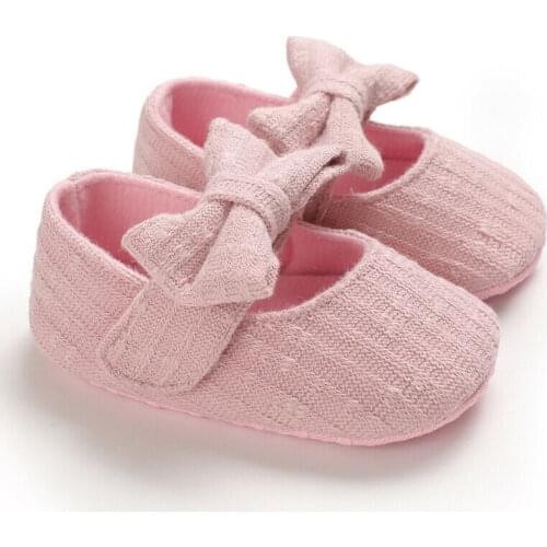 Lovely Baby Girl Crib Shoes Infant Soft Sole Prewalkers Anti-slip Sneakers Newborn Pram Shoes Black Gray Pink White